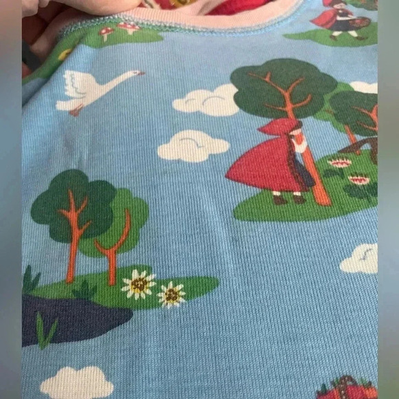 Mini Boden Red Riding Hood Print Long Sleeve/Pants Pajama 13Y “Vintage” Print - Picture 4 of 8